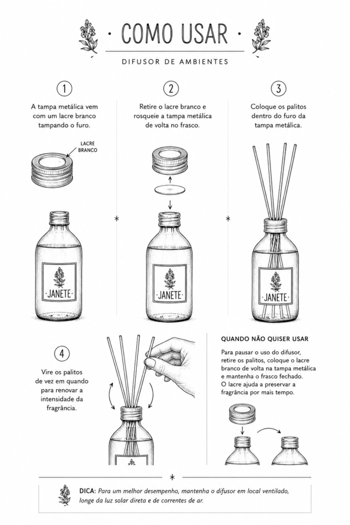 como usar o difusor de ambientes realindo de palitos